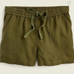 Point Sur (J.Crew) Seaside shorts in Linen blend, Loden green. Price to sell•
